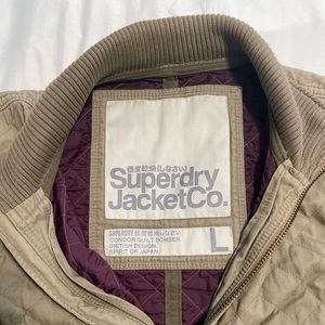 SuperDry Condor Quilt Bomber Jacket, Slightly Worn, Large